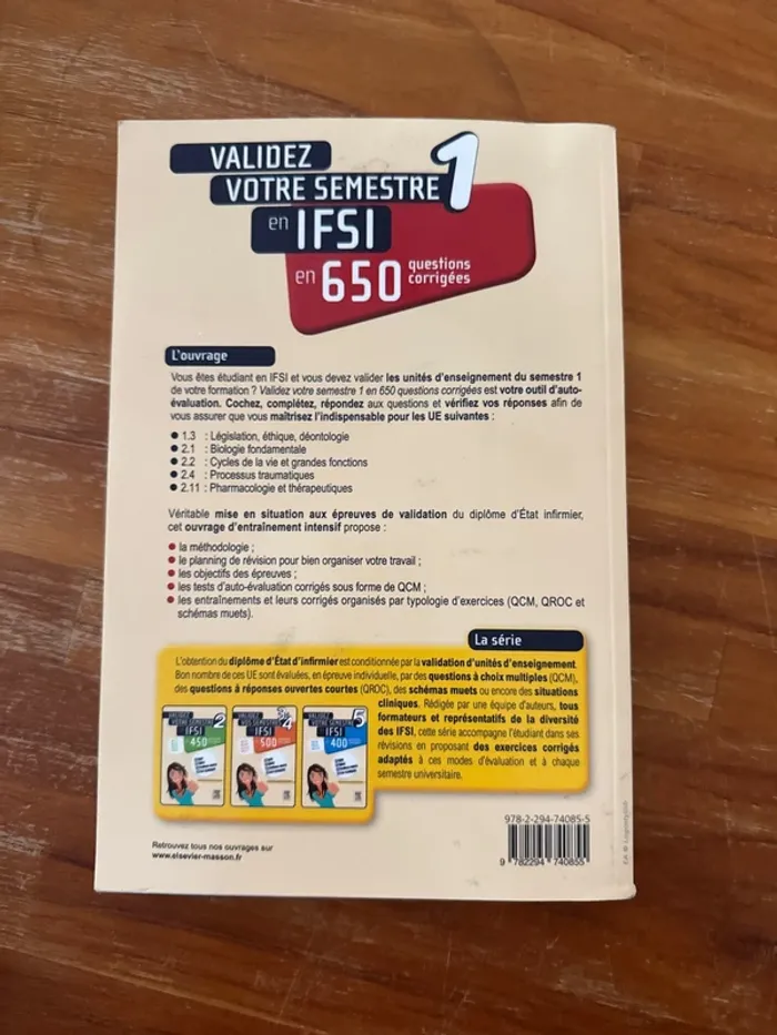 Livre validé vos premiers semestre en IFSI, en 650 questions corrigées - photo numéro 3