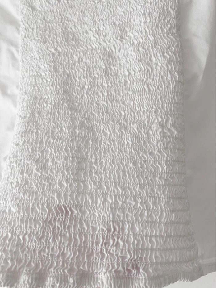 Magnifique crop top blanc en coton à nouer avec un gros noeud sur le devant - photo numéro 6