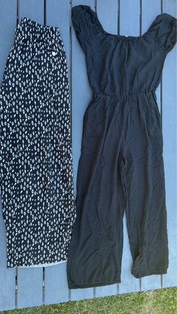 Lot de vêtements pour fille taille 12 ans : pantalon large noir et combinaison noir