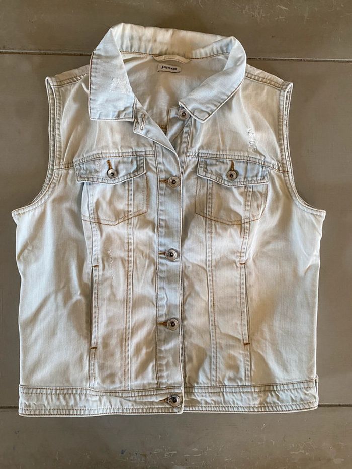 Blouson veste sans manche en jeans Pimkie taille S ou M - photo numéro 13