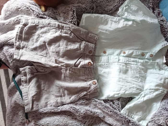 Ensemble garçon short et chemise col Mao - photo numéro 8