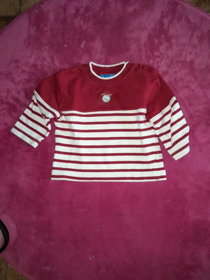 Bout chou sweatshirt marin Petit poisson rouge taille 6 mois