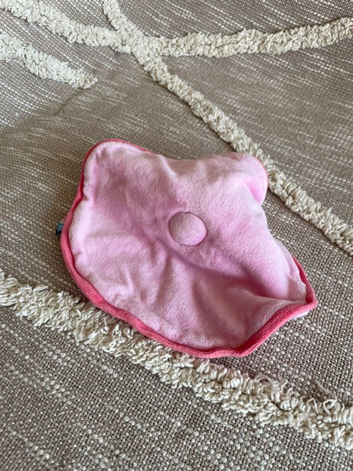 Peluche doudou plat 19cm sucre d’orge poupée fille rose fuchsia très bon état - photo numéro 4