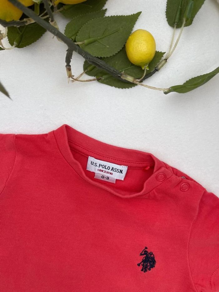 T-shirt U.S. Polo Assn. bébé garçon taille 0-3 mois parfait état - photo numéro 2