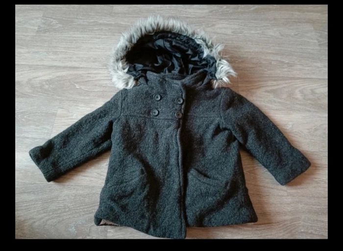 Manteau chaud fourrure amovible 3 ans tape à l'oeil