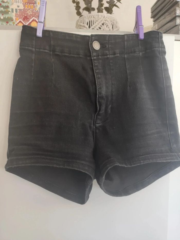 Bershka short en jean noir 34 - photo numéro 3