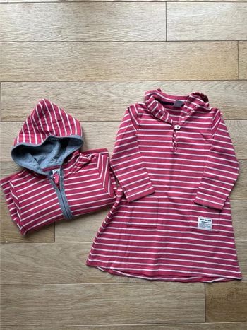 Ensemble robe et sweat petit bateau 36 mois très bon état