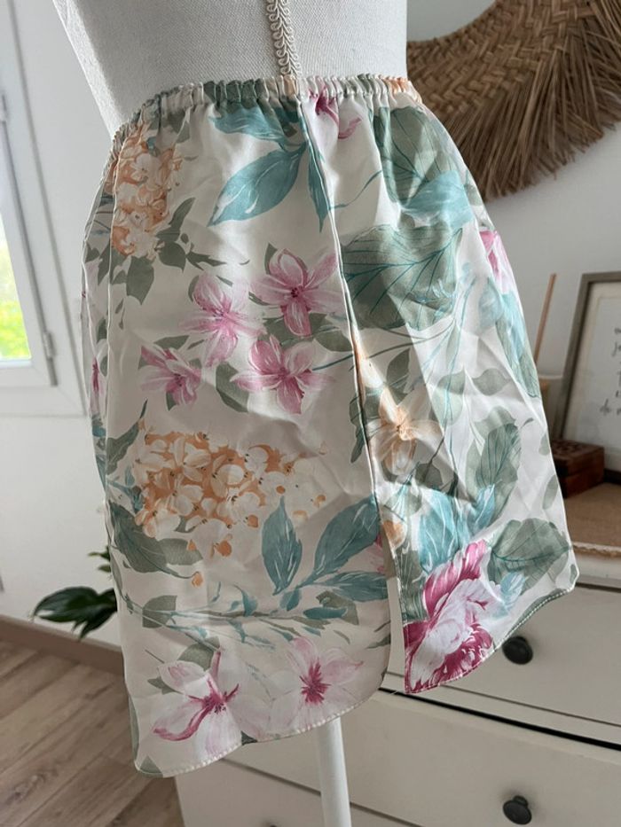 Shorty femme en satin fleuri Phildar 40 /42 - photo numéro 4