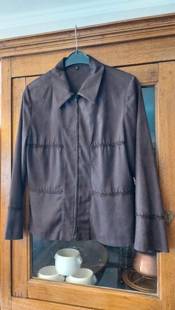 Veste  Marron effet daim Duo t 40