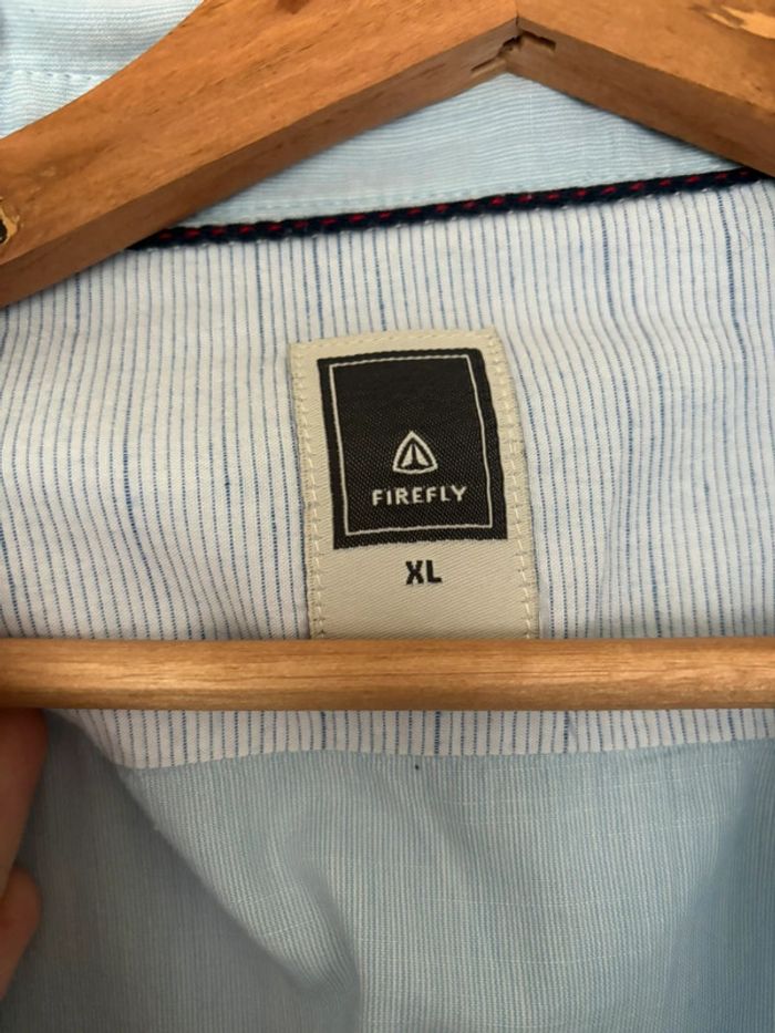 Chemise bleue clair à rayures Firefly Taille XL - photo numéro 3