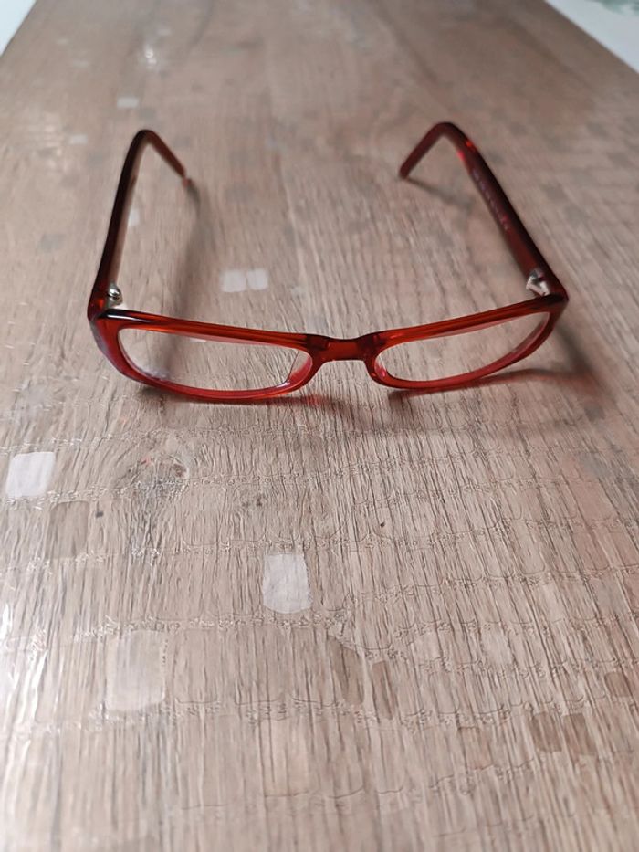 Monture lunettes rouges en bon état - photo numéro 3