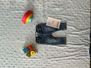 jean slim léger bleu taille réglable 6 mois gémo