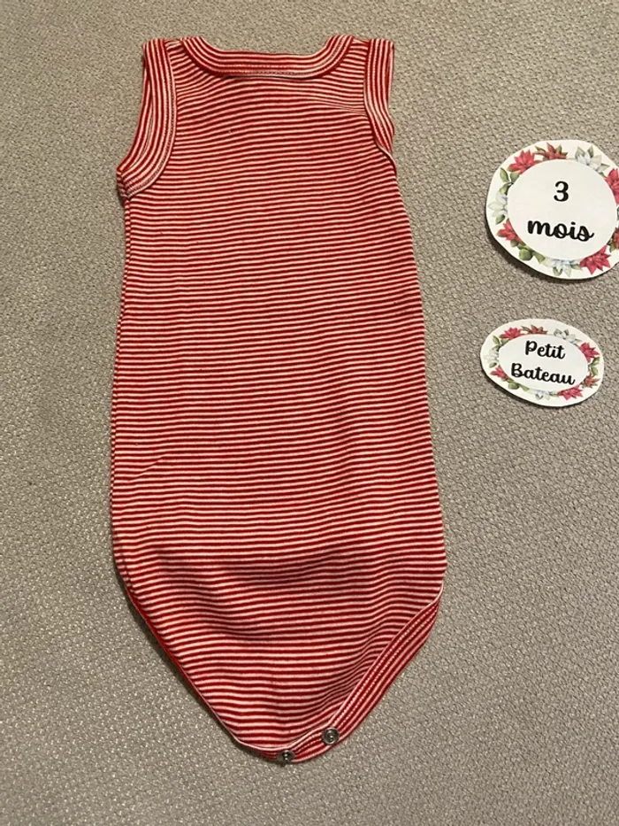 Body sans manches marcel petit bateau 3 mois - photo numéro 4
