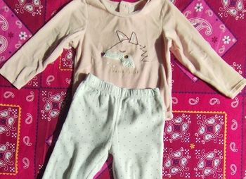 Pyjama velours fille 36 mois