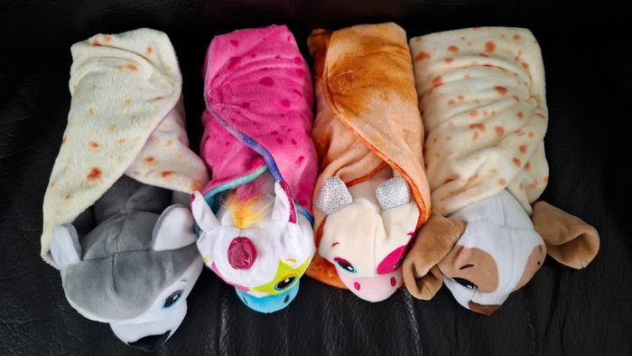 Lot peluches cutetitos tacos pizza action licorne vache chien - photo numéro 2