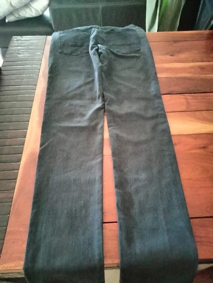 Pantalon toile uni bleu marine en 16 ans Gémo - photo numéro 3