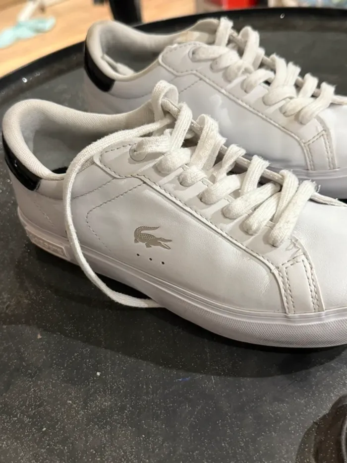 basket Lacoste blanche - photo numéro 2