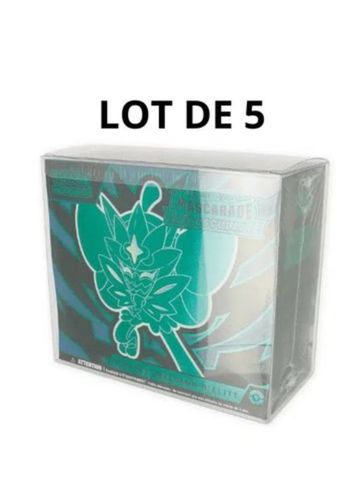 Pokémon - Lot de 5 protection ETB Phoenix Shield NEUF 