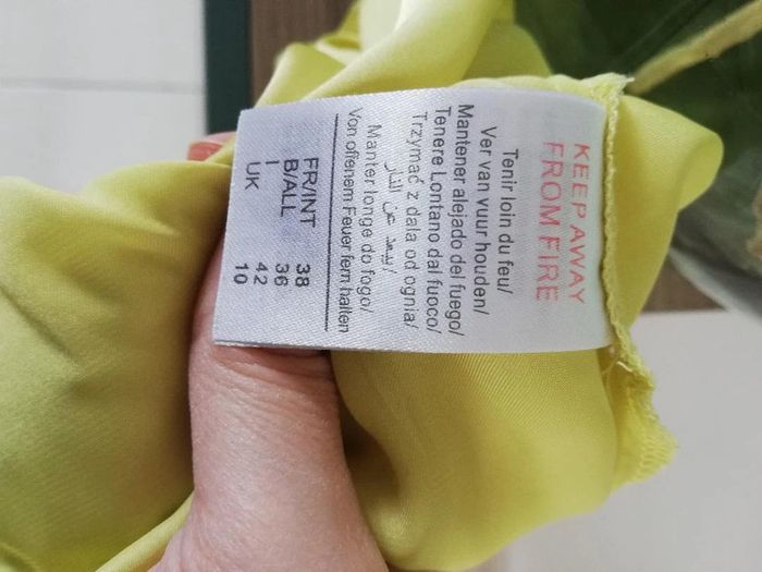 Nuisette ETAM T38 jaune à dentelle - photo numéro 4