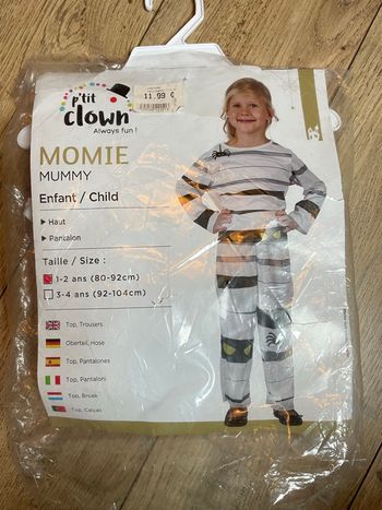 Déguisement momie 1-2 ans