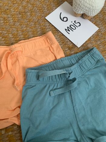 Lot 2 short 6 mois Tex