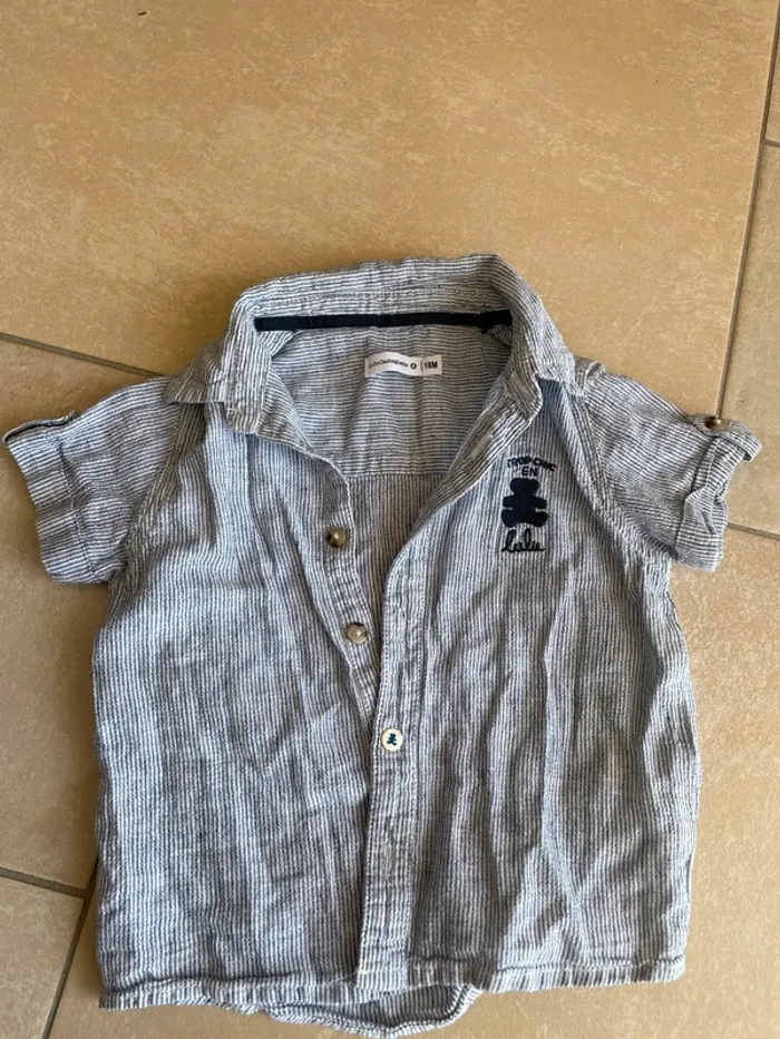 Ensemble chemise et short 18 mois - photo numéro 2