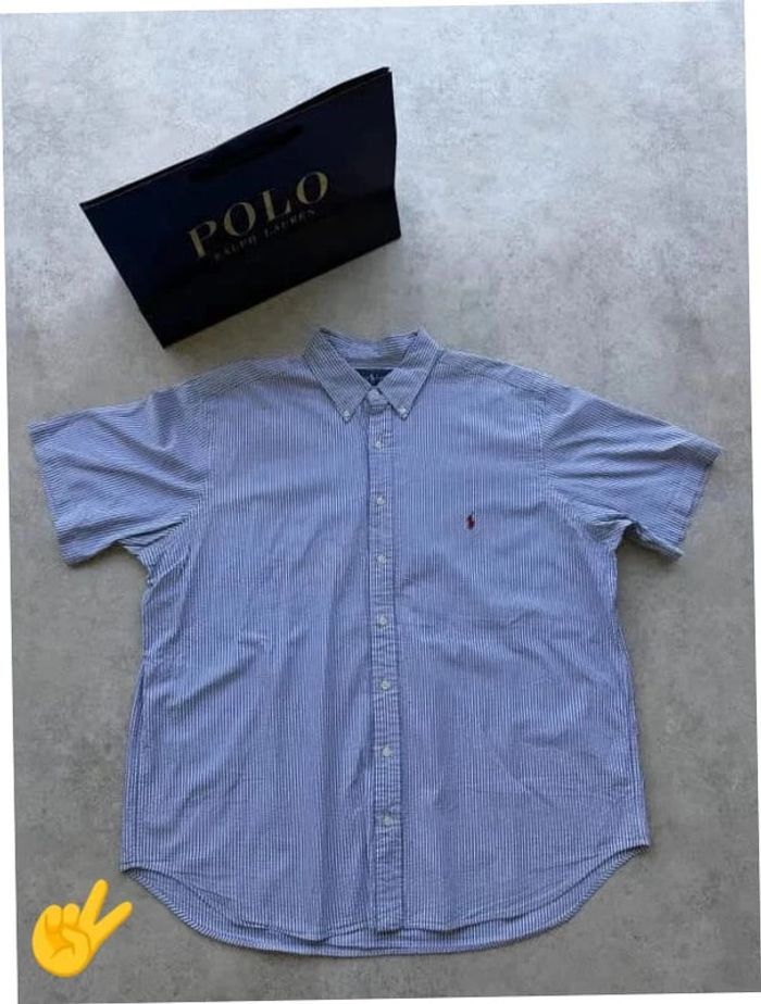 Chemise Ralph Lauren manche longue Taille XL bleu Homme Men CHE73 - photo numéro 4
