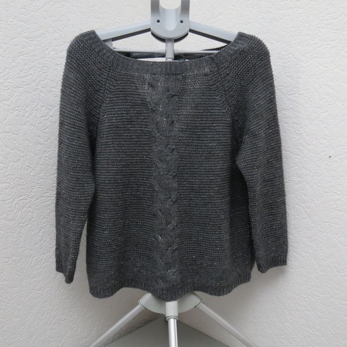 Pull Andy & Lucy – Gris anthracite, détail pailleté, dos noué 😍 - photo numéro 3