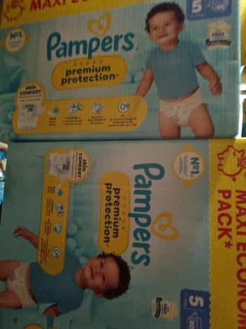 2 paquets pampers premium maxipack