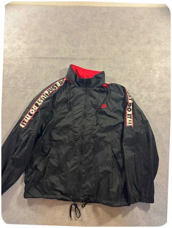 Veste zip Nike imperméable Vintage y2k noir et rouge Taille S