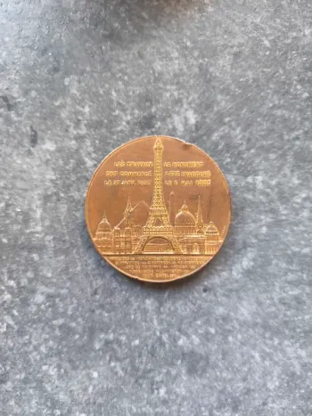 Médaille Authentique Tour Eiffel 1889