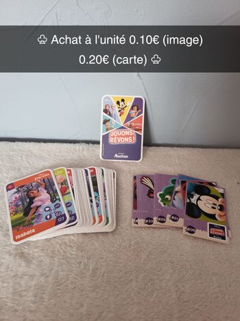 Lot d'images Jouons, rêvons - Disney - Auchan - Collection