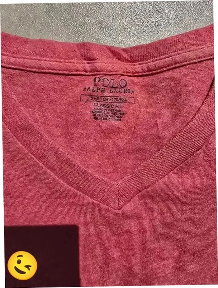 T-shirt Ralph Lauren S coupe col rond noir Homme Men tee37 - photo numéro 2