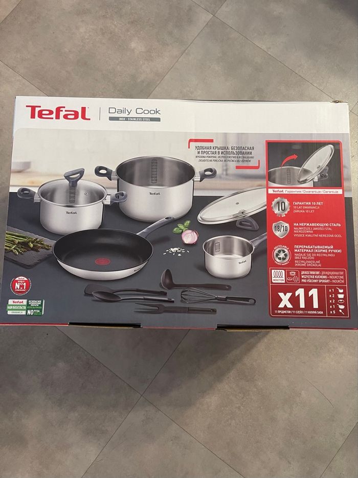 Batterie set de cuisine tefal daily cook NEUF - photo numéro 2