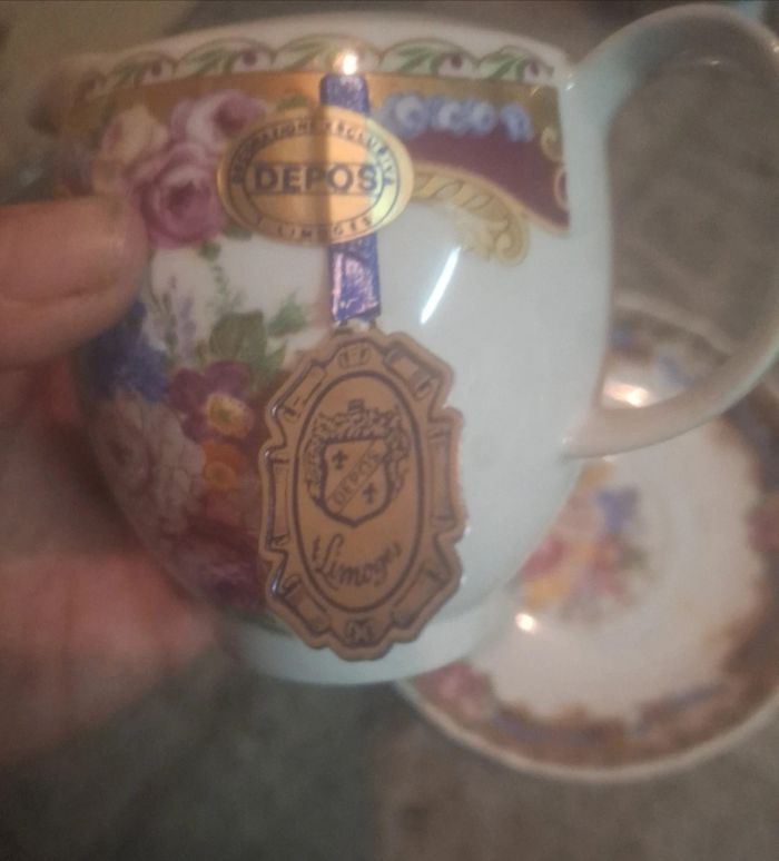 Cremier et soucoupe limoges - photo numéro 2