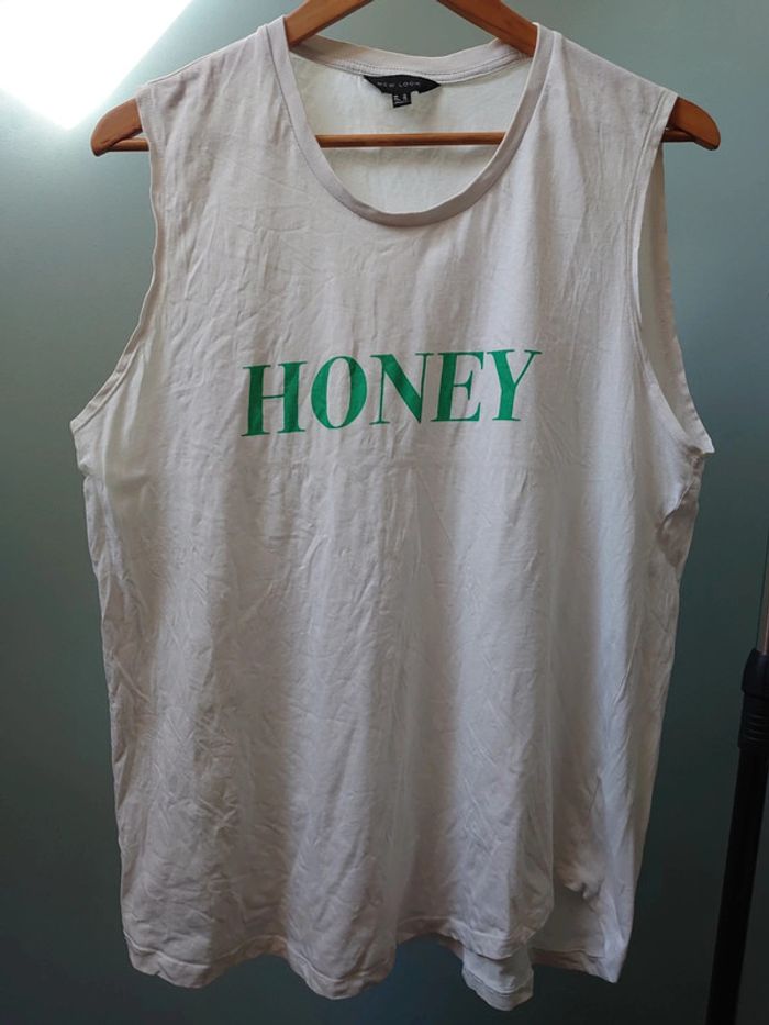 T-shirt blanc sans manches femme taille 46