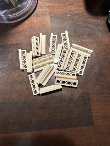 20 Lego Fence (cloture) 1x4x1 ref 3633 couleur Blanc