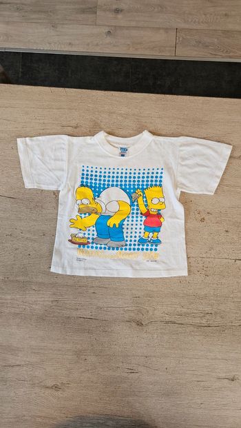 T shirt blanc à manches courtes, Simpson s, 5/6 ans, nickel
