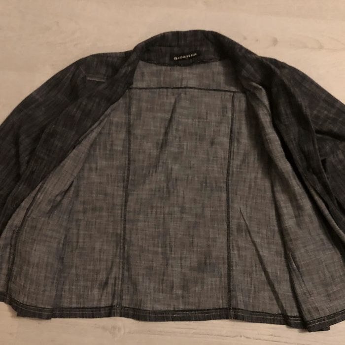 AN20- Tailleur veste+jupe longue bleu jean T44-46 - photo numéro 16