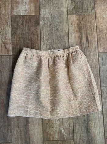 Jupe Zara beige brillante dorée pailletée fêtes