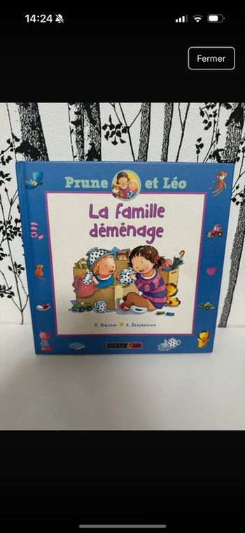 livre prune et  Léo La famille déménage