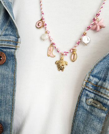 Collier charms acier inoxydable 