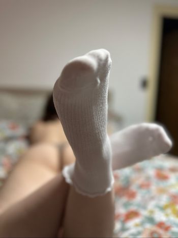 Chaussettes blanches à volants