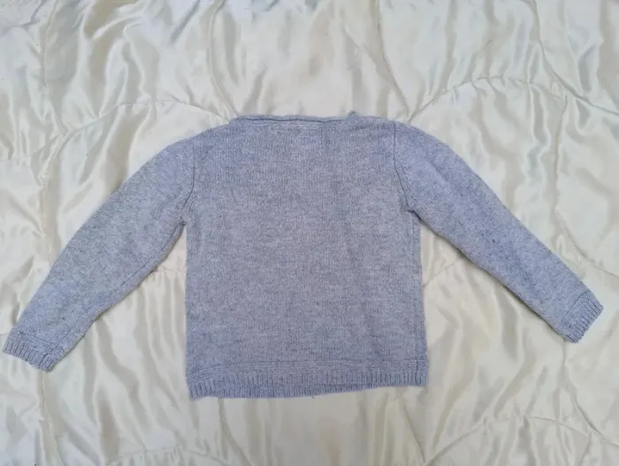 Pull manches longues gris rond blanc tout doux Okaïdi 3 ans - photo numéro 3