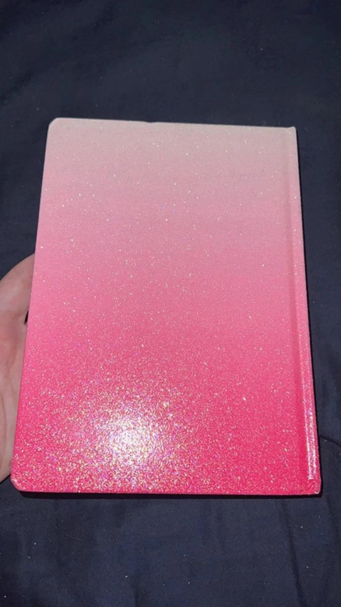 Cahier carnet clochette disney rose paillette - photo numéro 2