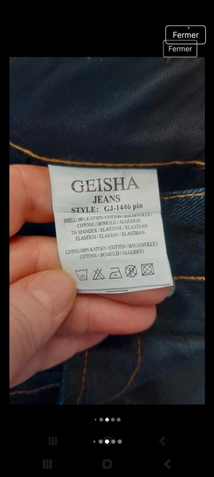 Magnifique Jupe en jeans Geisha taille M - photo numéro 14