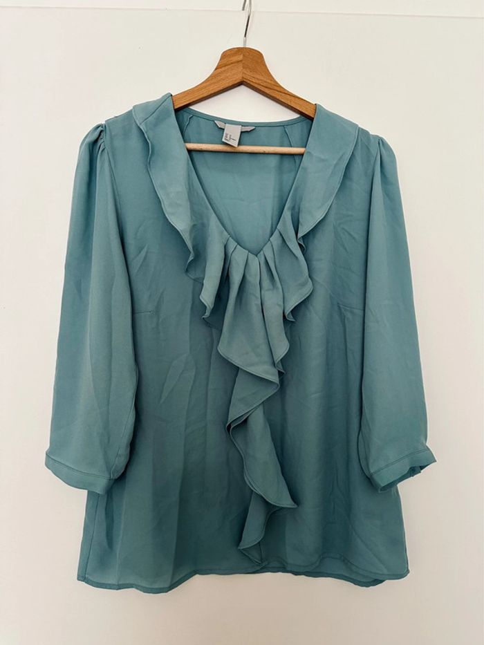 Blouse bleue H&M T44