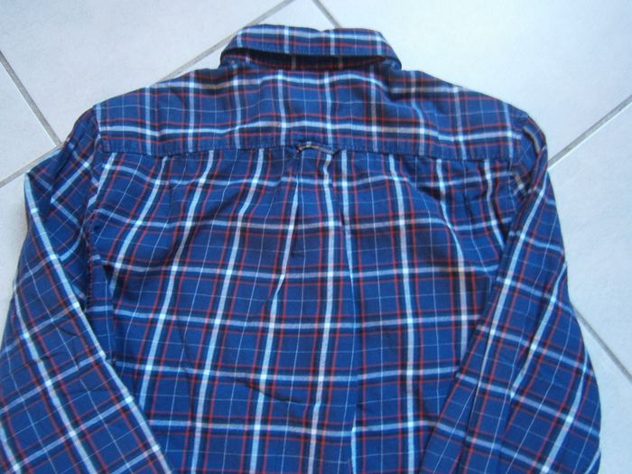 Chemise à carreaux bleu marine JULES Taille M - photo numéro 9