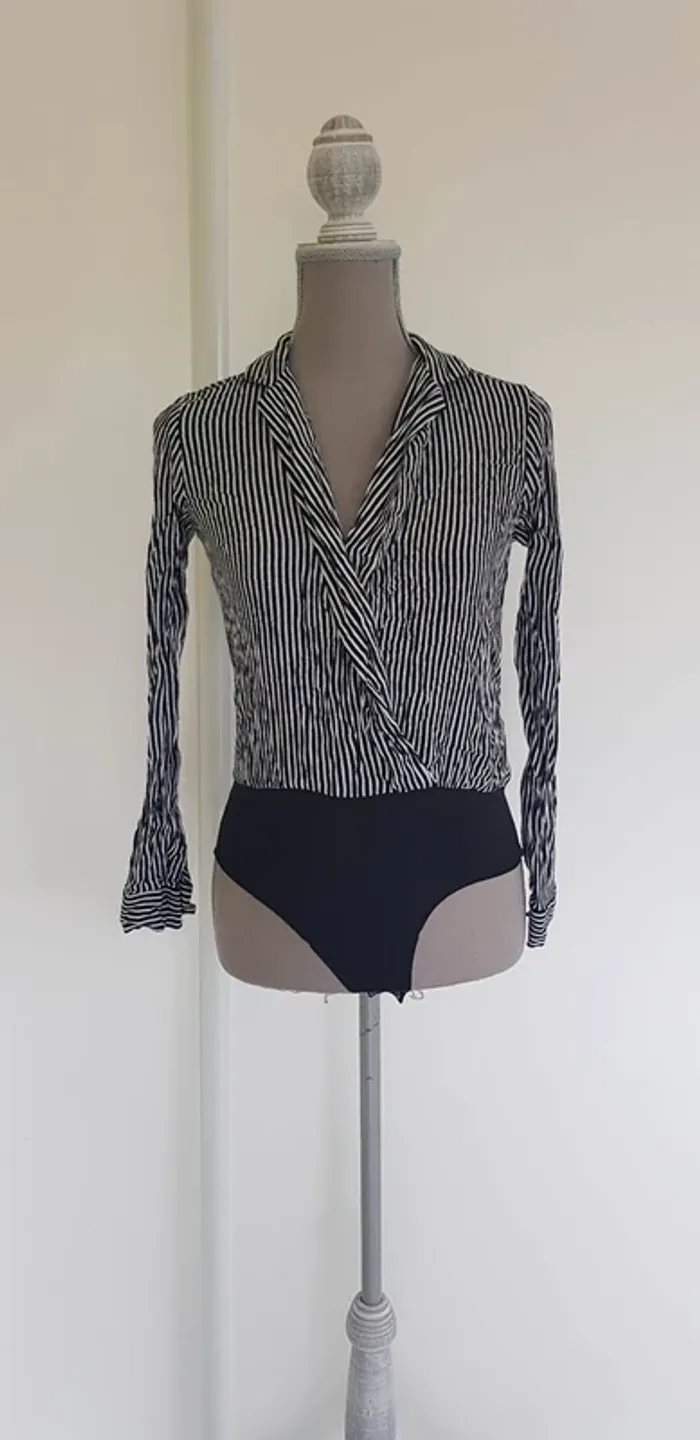 Body rayé style chemisier chic