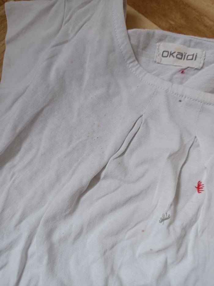 T-shirt/ débardeur fille Okaïdi taille 12 ans en bon état - photo numéro 2